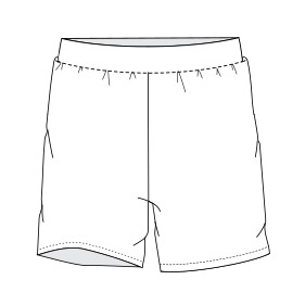 Patron ropa, Fashion sewing pattern, molde confeccion, patronesymoldes.com Bermuda Voleibol 9351 NENES Shorts